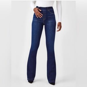 SPANX SPANXshape EveryWear Flare Jeans, Midnight Shade Pull On Size XL Denim